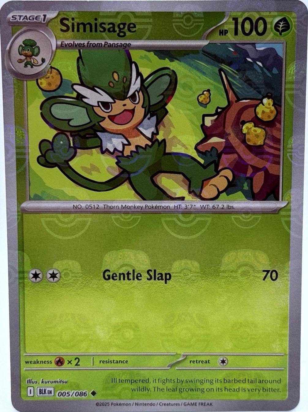 Black Bolt Simisage [Master-Ball] Pokémon card